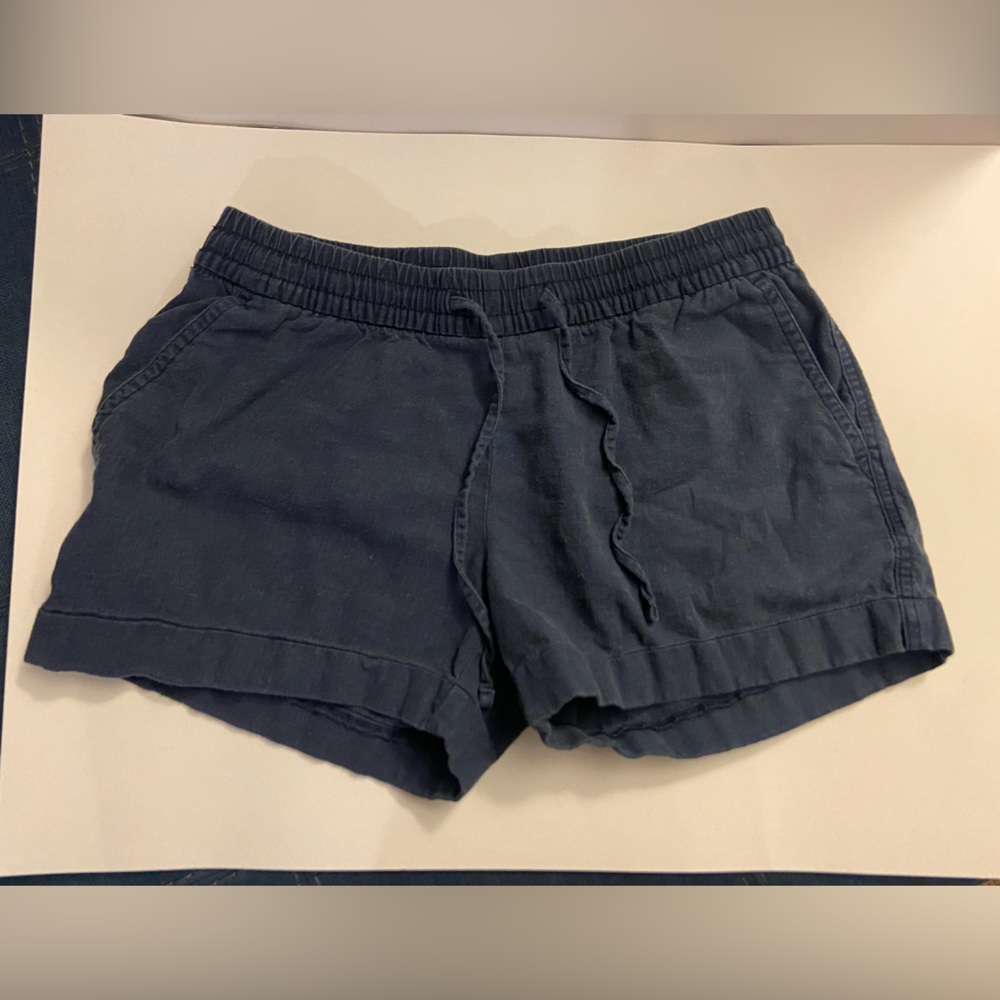 Old Navy: Denim Blue Linen Shorts